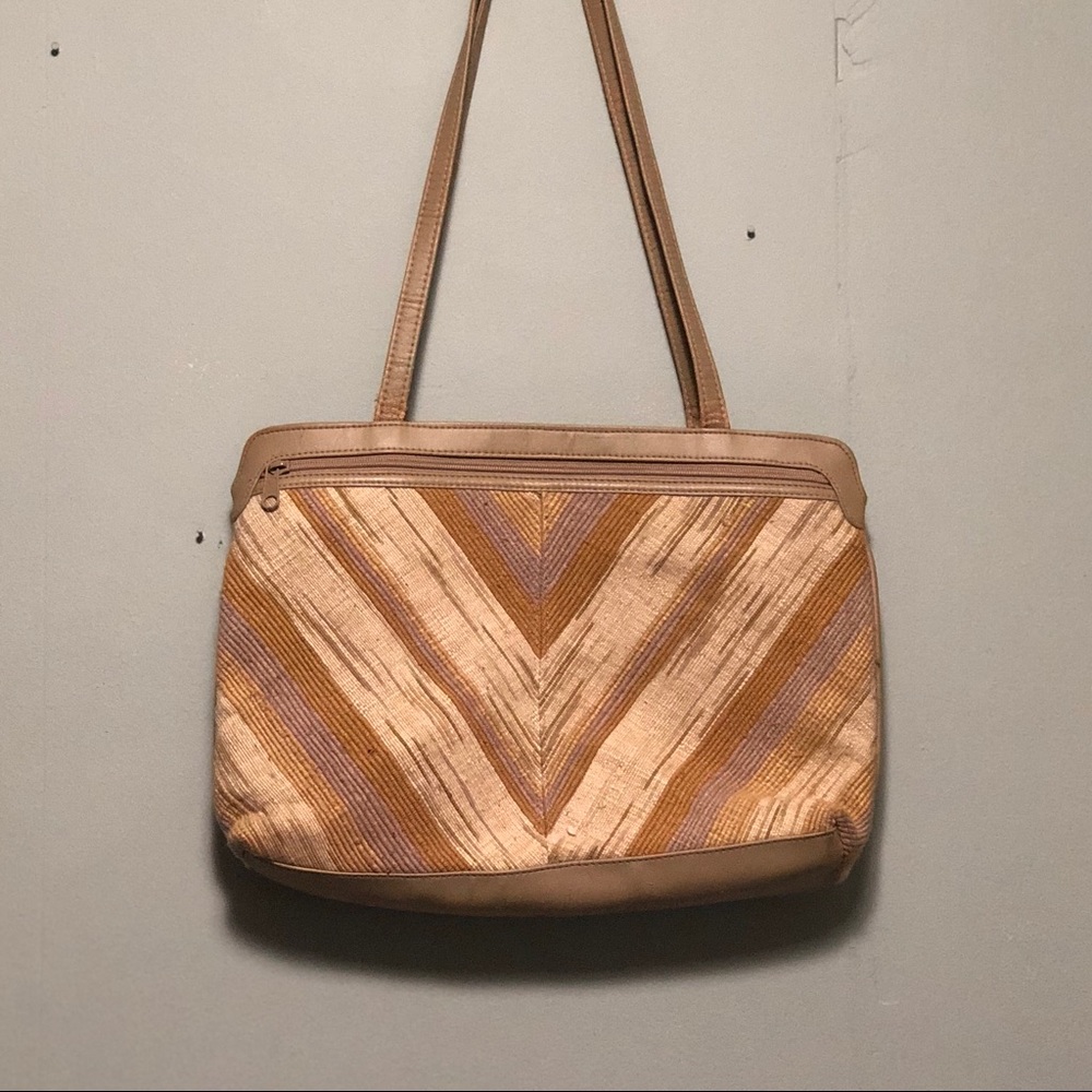 Vintage pastel woven purse